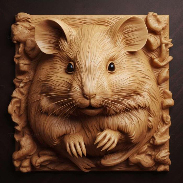 Nature and animals (hamster 2, NATURE_1486) 3D models for cnc